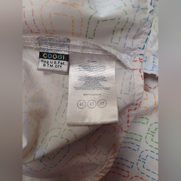 COOGI Kids EUC Colorful Geometric Button Down Shirt 4T - Picture 5 of 5